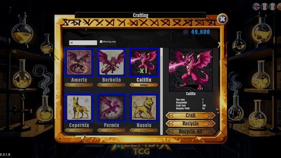 Alembix TCG screenshot 2
